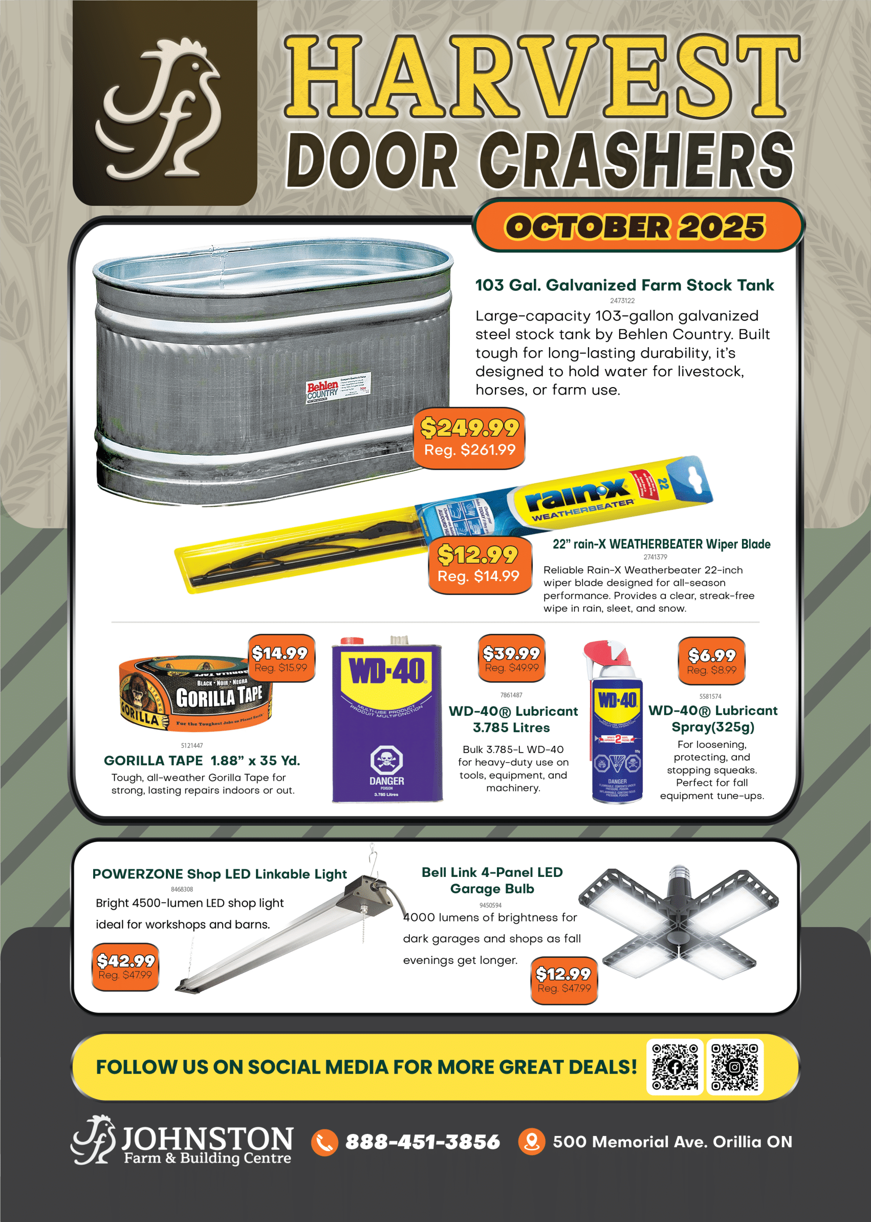 OCTOBER HARVEST FLYER - Johnston Farm & Building Centre in Orillia, Ontario