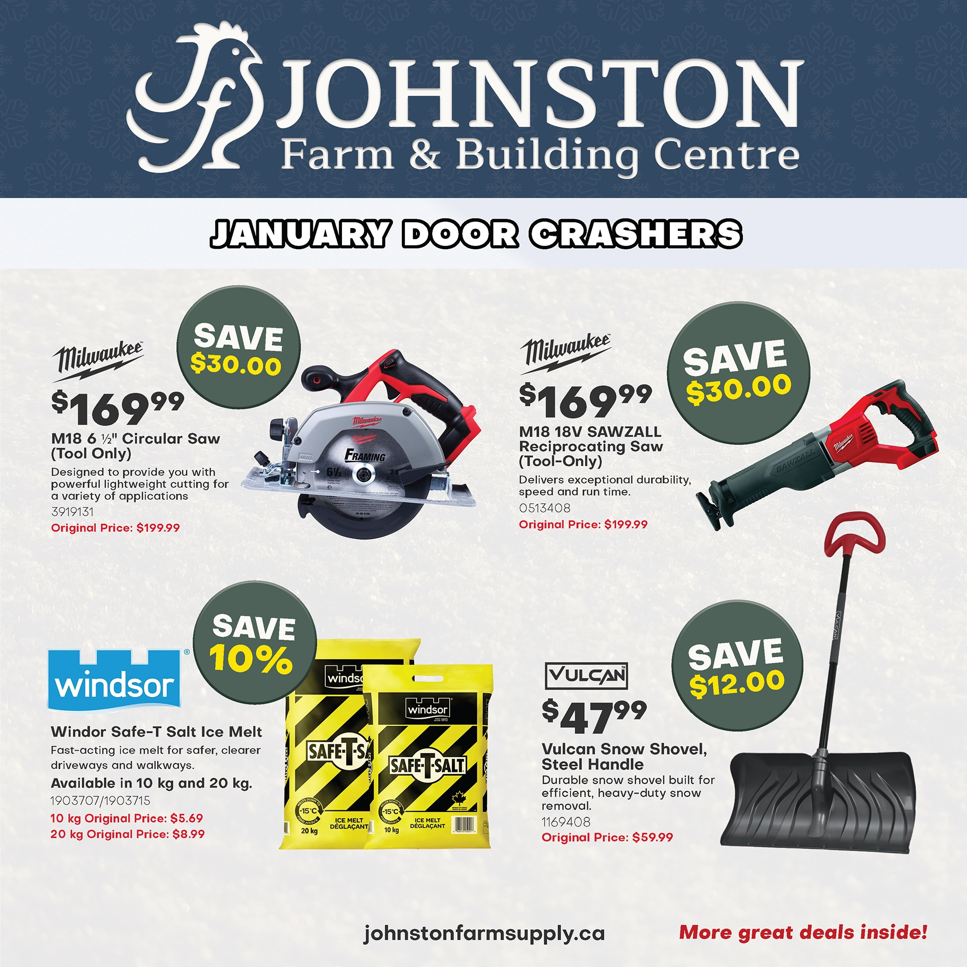 January Door Crashers - Johnston Farm & Building Centre in Orillia, Ontario